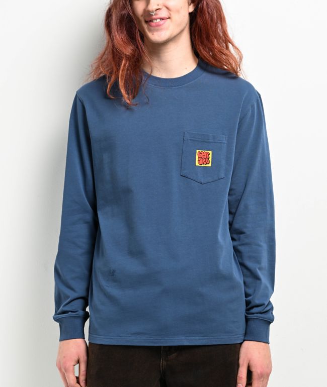 Empyre Hammer Time Blue Long Sleeve Pocket T-Shirt - Empyre