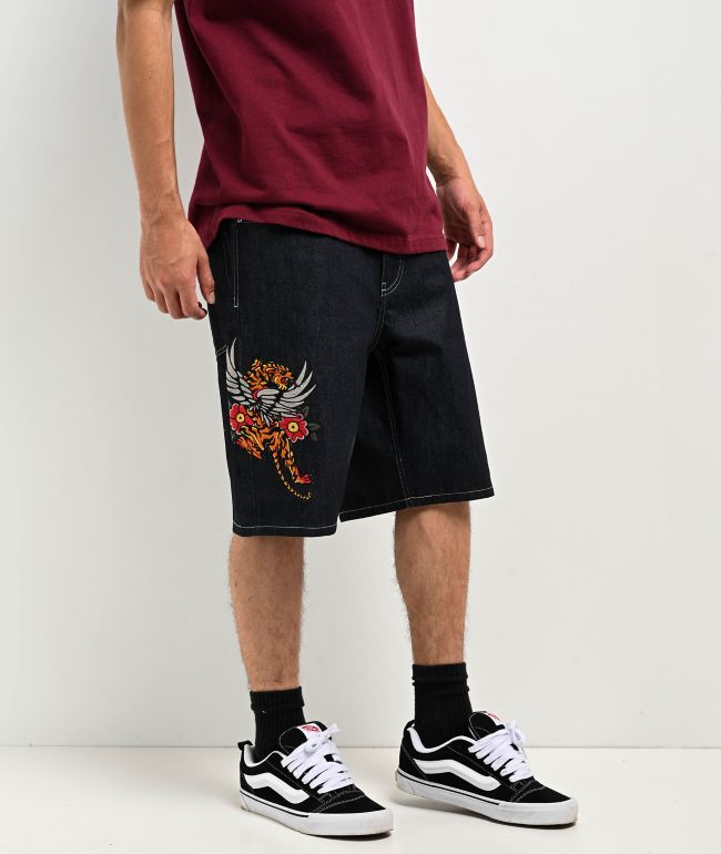 Ninth Hall Waylay Indigo Raw Denim Shorts - Ninth Hall