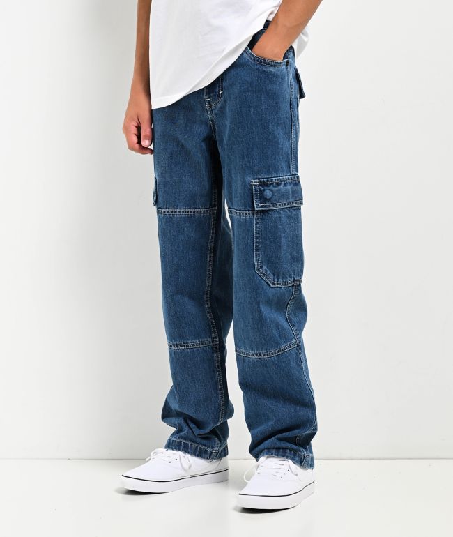 Empyre Kids Skate Blue Cargo Denim Jeans - Empyre