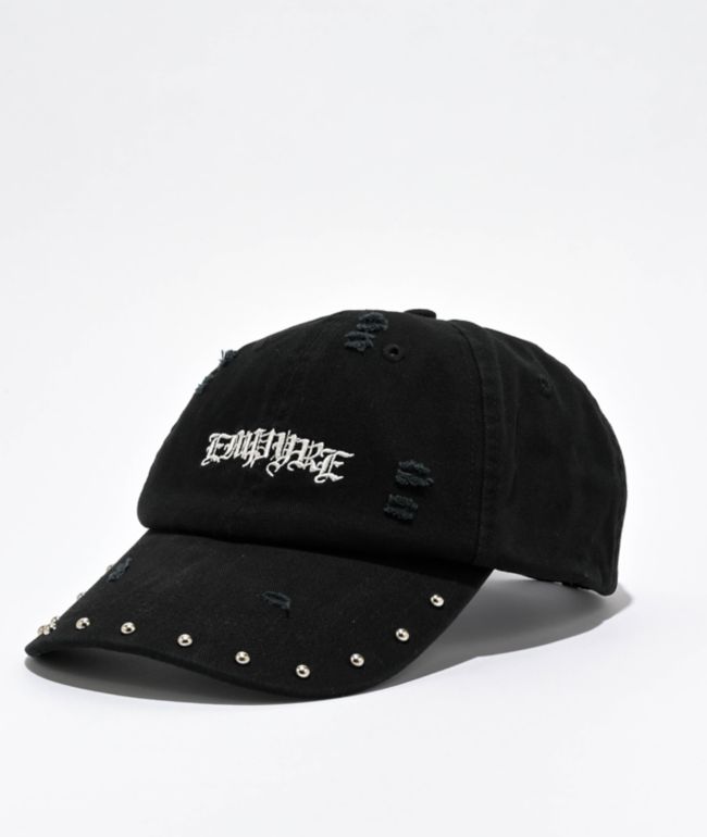 A Lost Cause Cursed Studded Black Strapback Hat