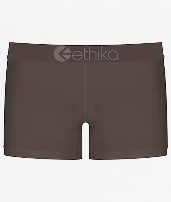 Ethika Bomber Plain Jane Black Boyshort Underwear