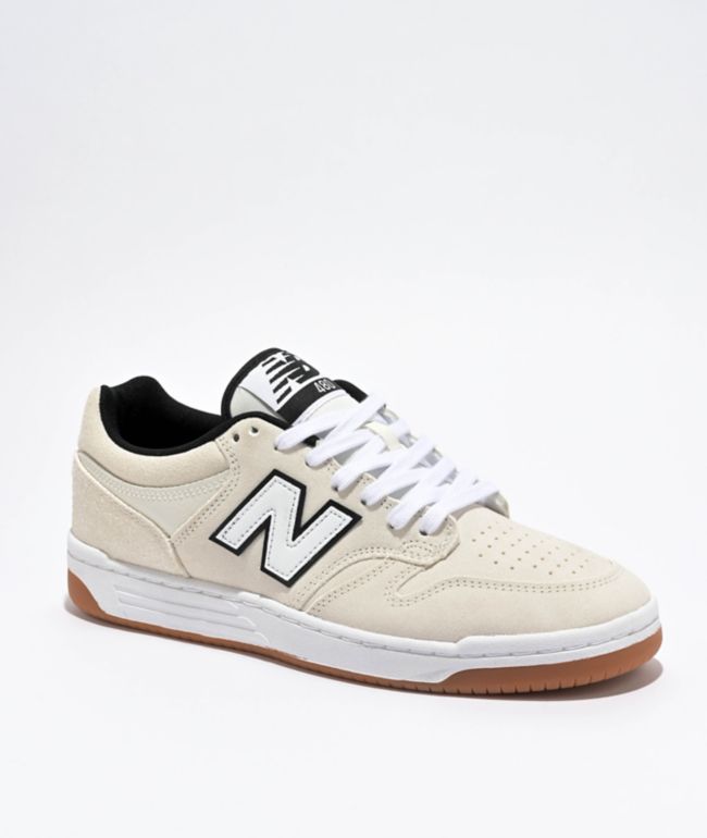 New Balance Numeric 480 Cream & White Skate Shoes