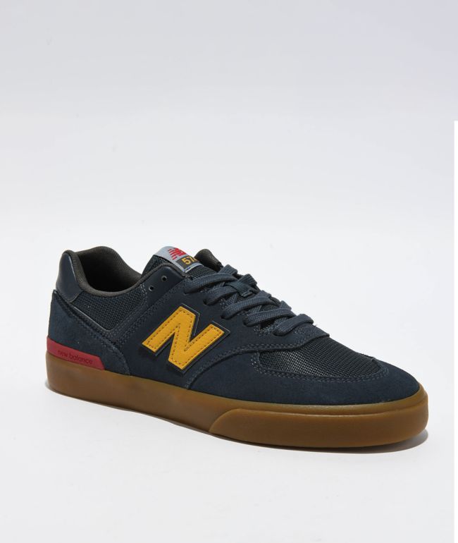 New Balance Numeric 574 Indigo & Gum Skate Shoes - New Balance