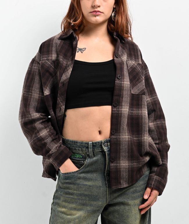Empyre Arkin Tan & Brown Flannel Shirt - Empyre