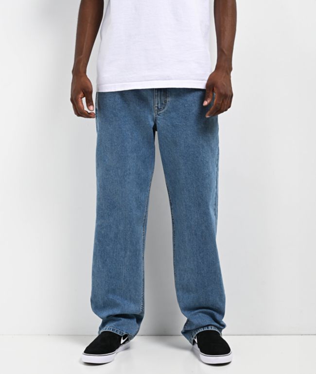 Empyre Canvas Double Knee Blue Dirt Wash Jeans | Zumiez