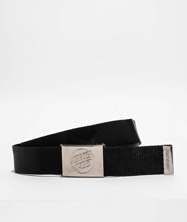 Santa Cruz Shackle Strip Black Web Belt | Zumiez