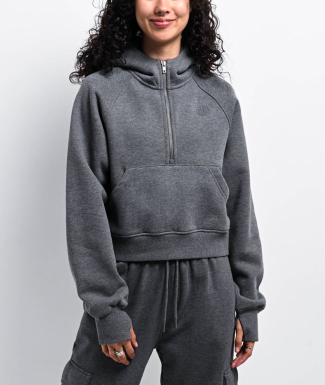 Ninth Hall Fundamentals Sheena Grey Oversized Quarter Zip