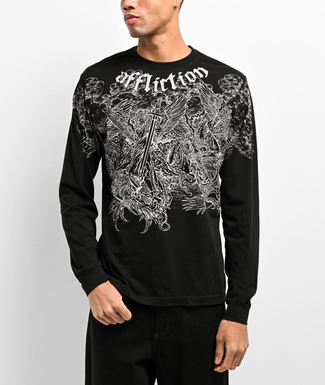 Men's Relaxed Long-Sleeve Scenic Logo Graphic Tee