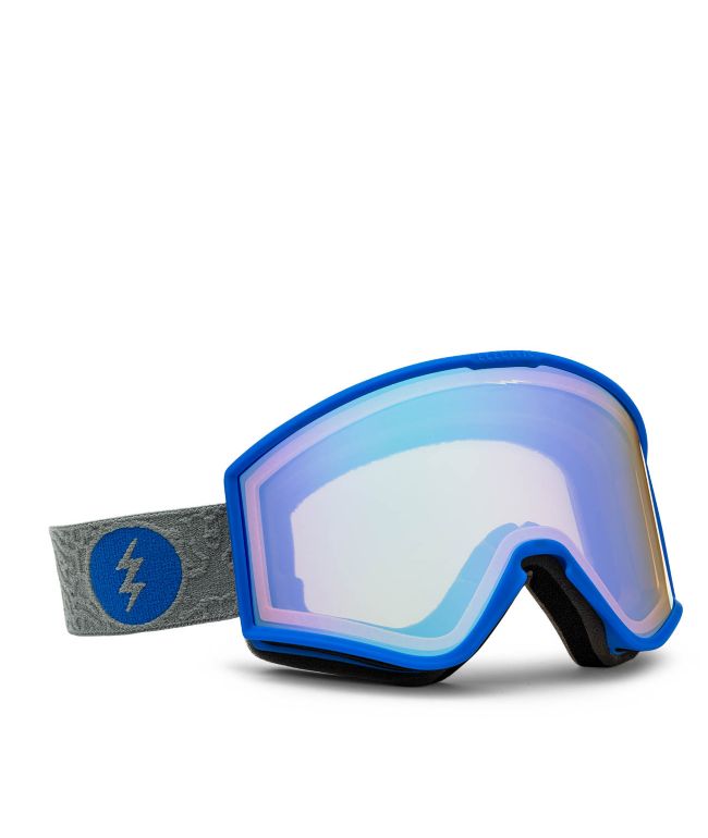 Electric Hex Flood Blue & Yellow Blue Chrome Snowboard Goggles - Electric