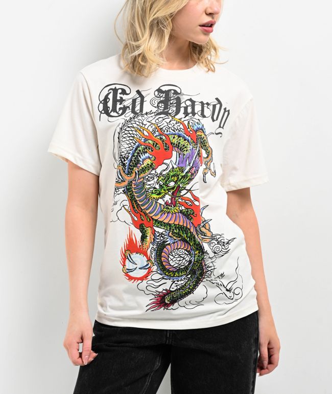Ed Hardy Japan Dragon Natural T-Shirt