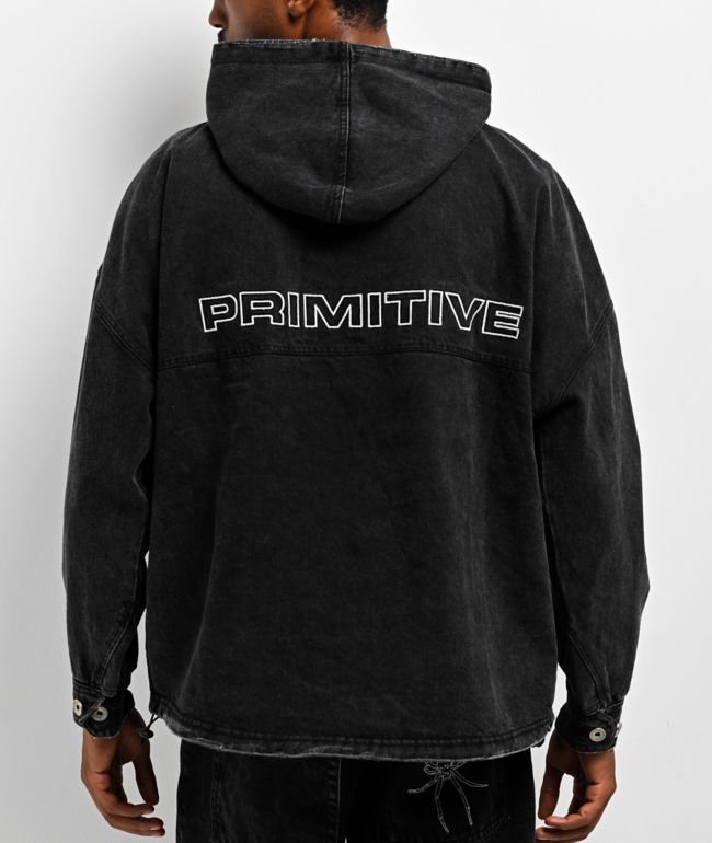 Primitive Emporer Anorak Black Wash Denim Jacket - Primitive