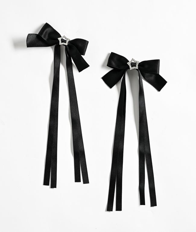 IGOU Bow With Star 2 Pack Black Barrettes - IGOU