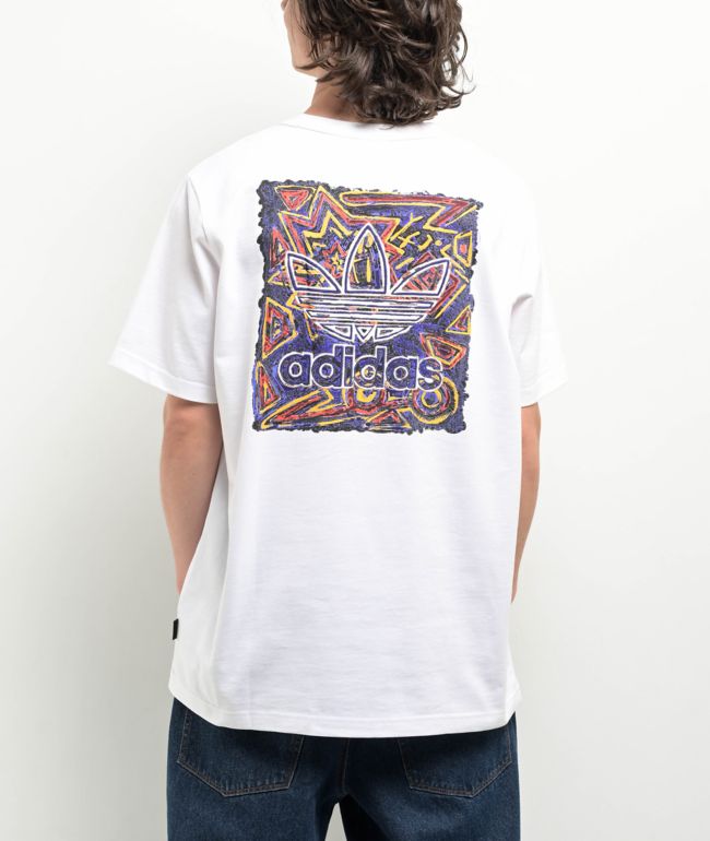 ★米国発*adidas Originals*新作*B-Boy Tシャツ★ adidas Originals B-Boy White T-Shirt | Zumiez