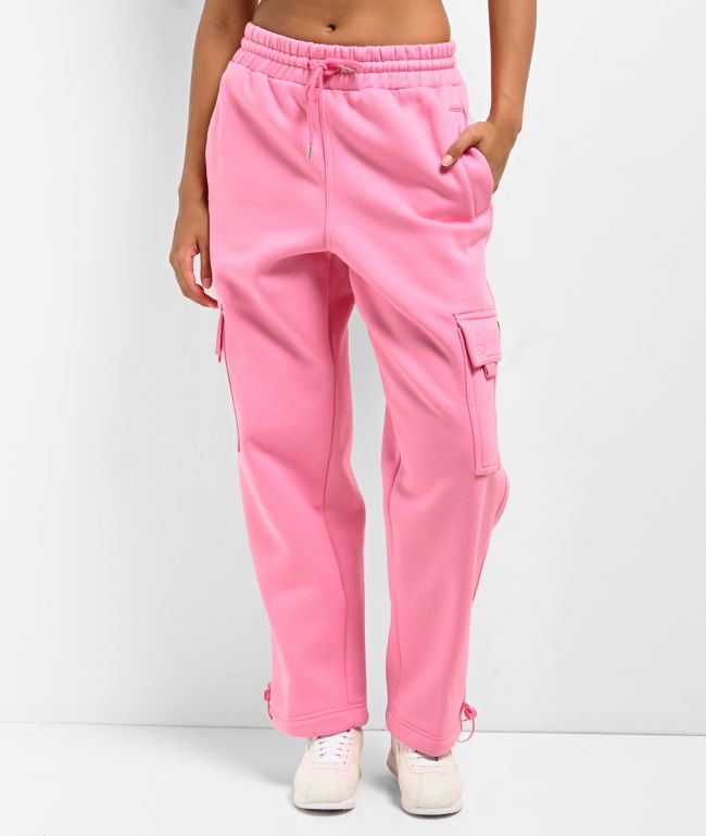 Daisy Street relaxed Y2K cargo pants in baby pink