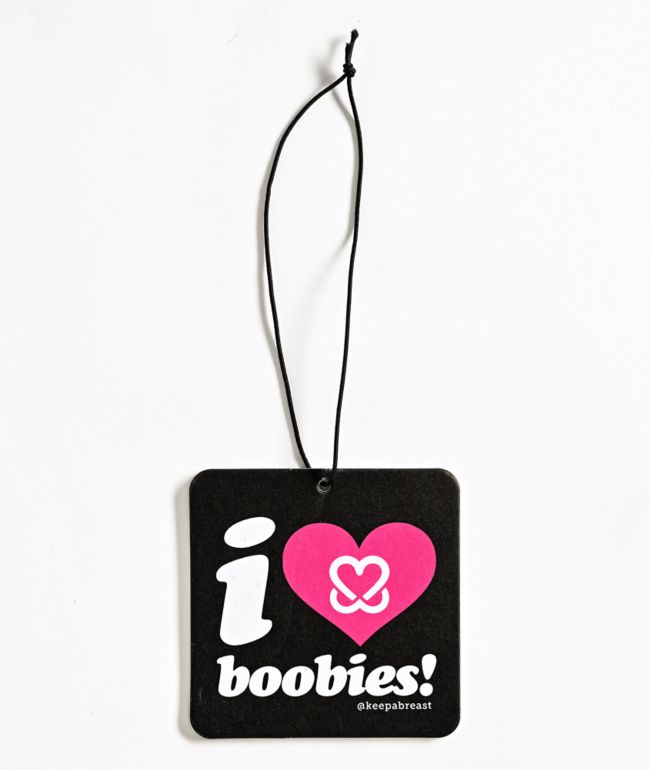 Keep A Breast Foundation I Heart Boobies AF Black Air Freshener - Keep A Breast Foundation