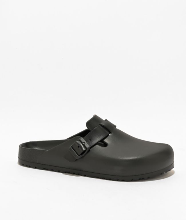 Birkenstock Boston Soft Footbed Black Clogs | Zumiez