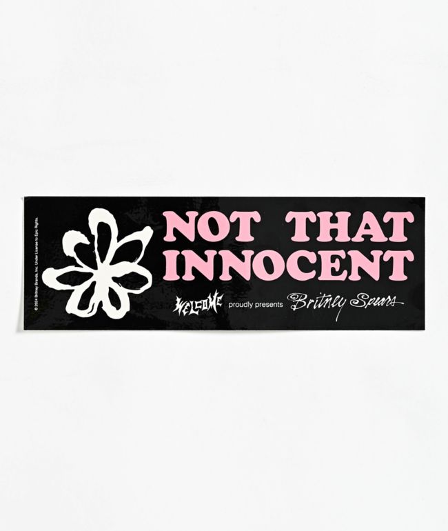 Welcome x Britney Spears Not That Innocent Sticker - Welcome Skateboards