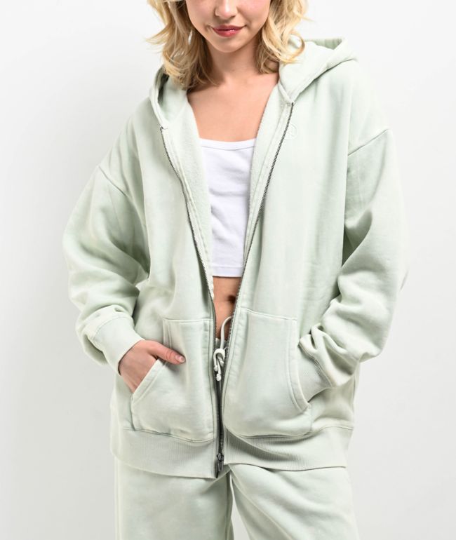 Zine Jones Oatmeal Waffle Zip Hoodie | Zumiez