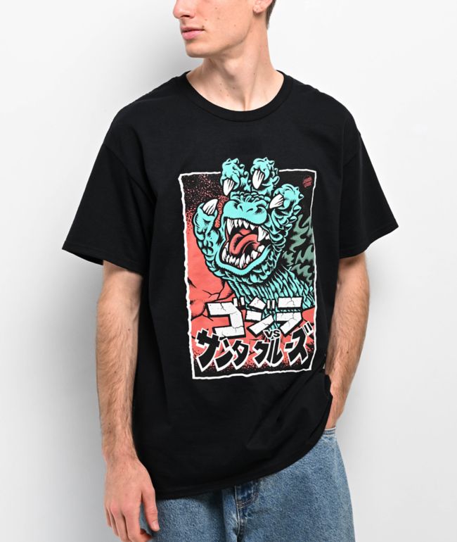 Santa Cruz x Godzilla Destroyer Black T-Shirt | Zumiez