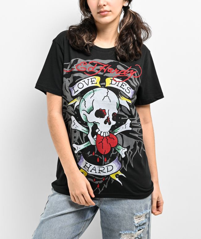 AMP Skull Lightning Black T-Shirt | Zumiez