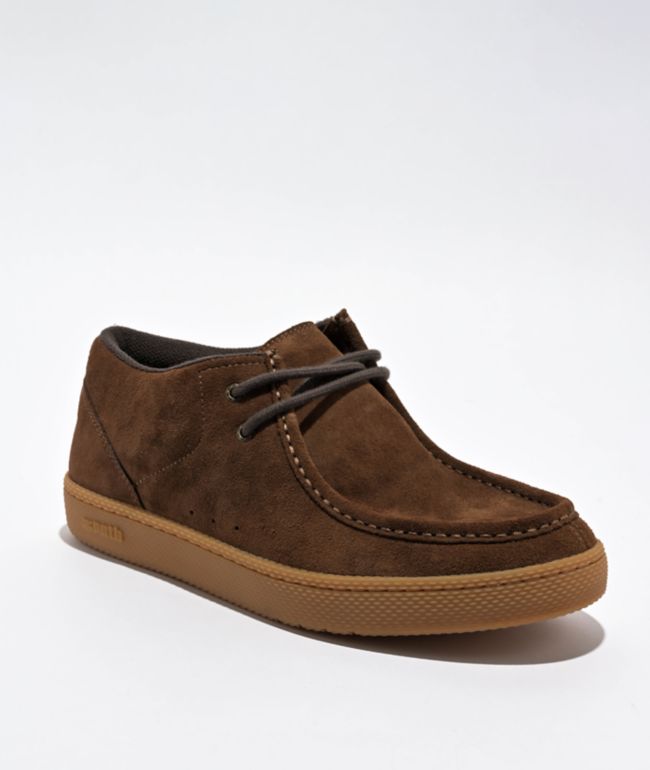 eS Penny 2 Brown Suede Skate Shoes Zumiez