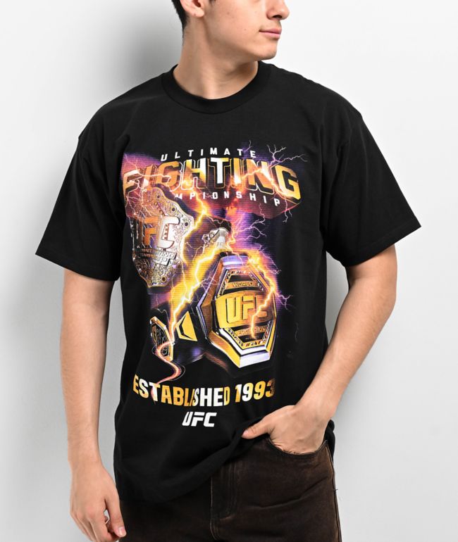 UFC Lightning Belt Black T-Shirt - UFC