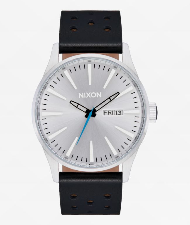 Nixon 51-30 Chrono Leather Black & Charcoal Analog Watch