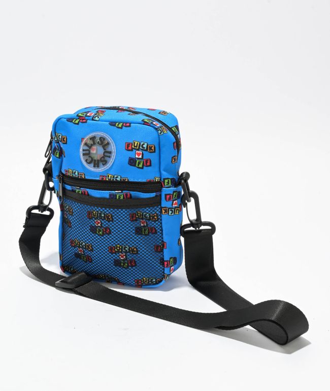 Slushcult Fuck Off Blue Crossbody Bag - Slushcult
