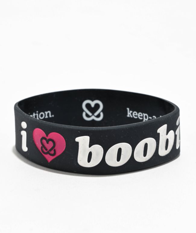 Keep A Breast Foundation I Heart Boobies Black & White Mini Pack Bracelets