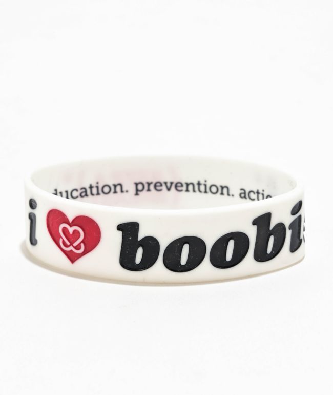 Keep A Breast Foundation I Heart Boobies White, Black & Red Bracelet - Keep A Breast Foundation