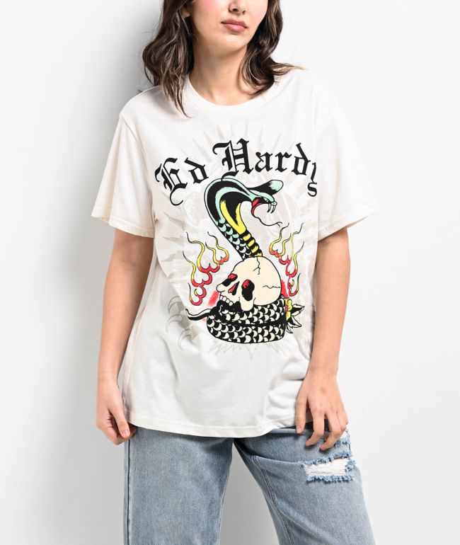 Ed Hardy Love Dagger Ivory T-Shirt | Zumiez