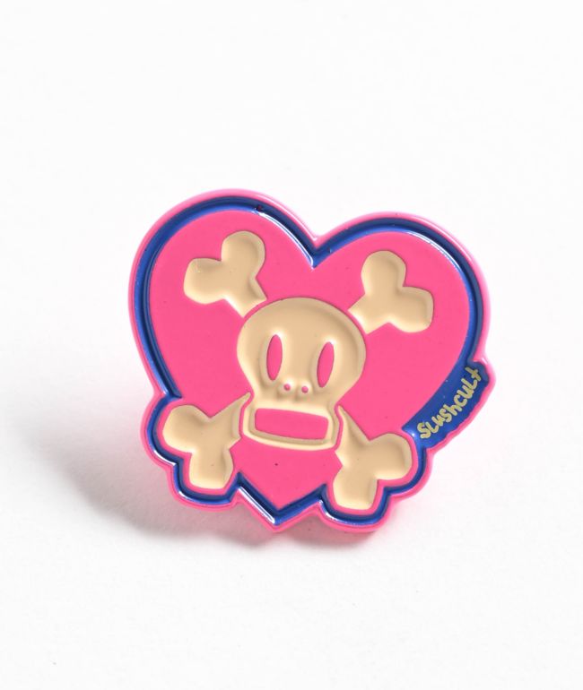 Paul Frank x Slushcult Skurvy Hearts Enamel Pin - Slushcult