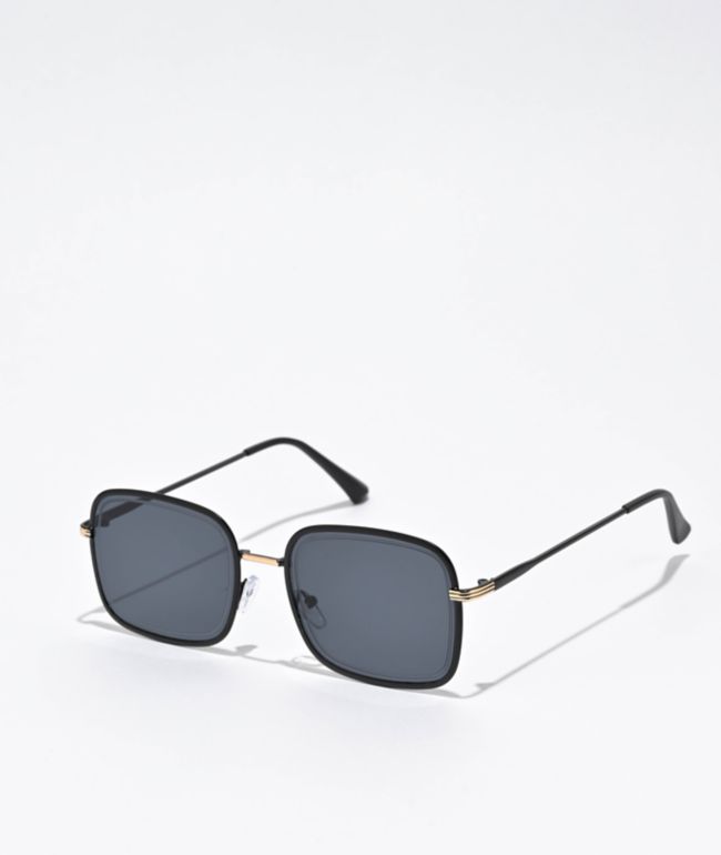 Etched Lens Square Black Sunglasses - Eyeking
