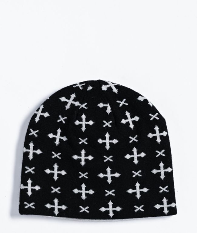 Sheisty Cross Reversible Skull Cap Beanie - $hei$ty