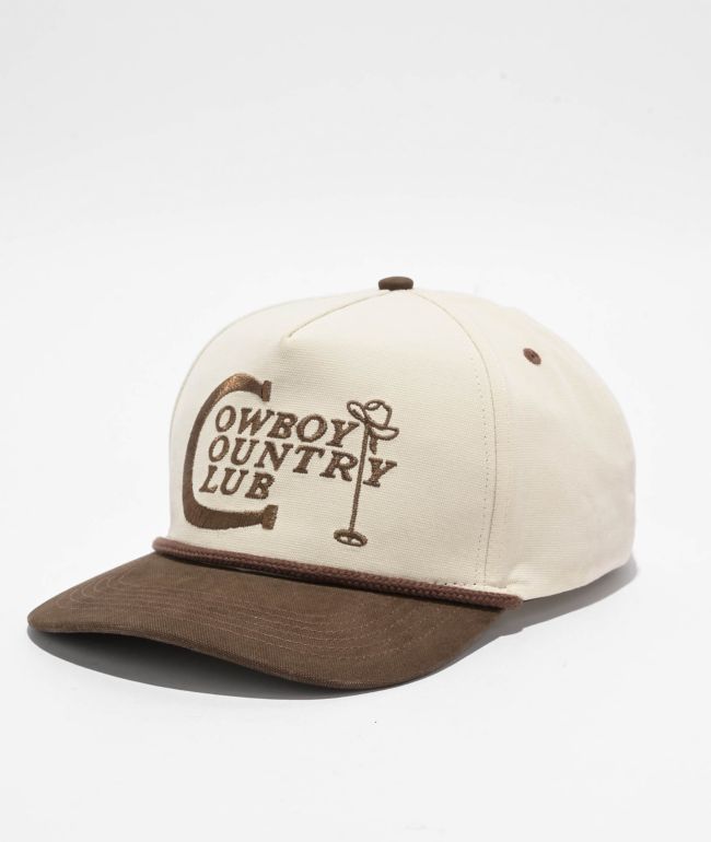 Sendero Cowboy Country Club Cream & Brown Snapback Hat - Sendero Provisions