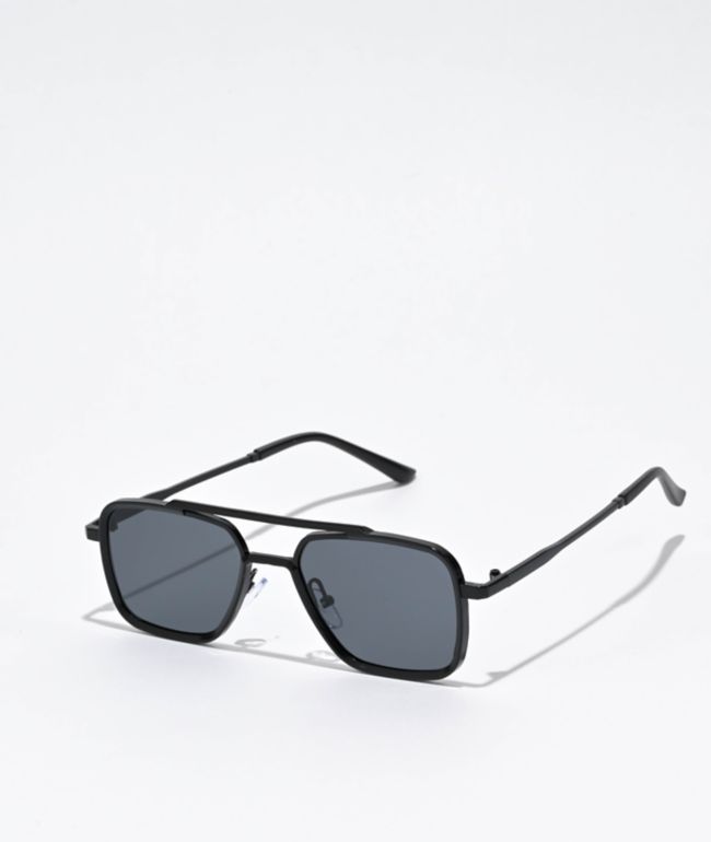 Bios Black Metal Pilot Sunglasses - I SEA
