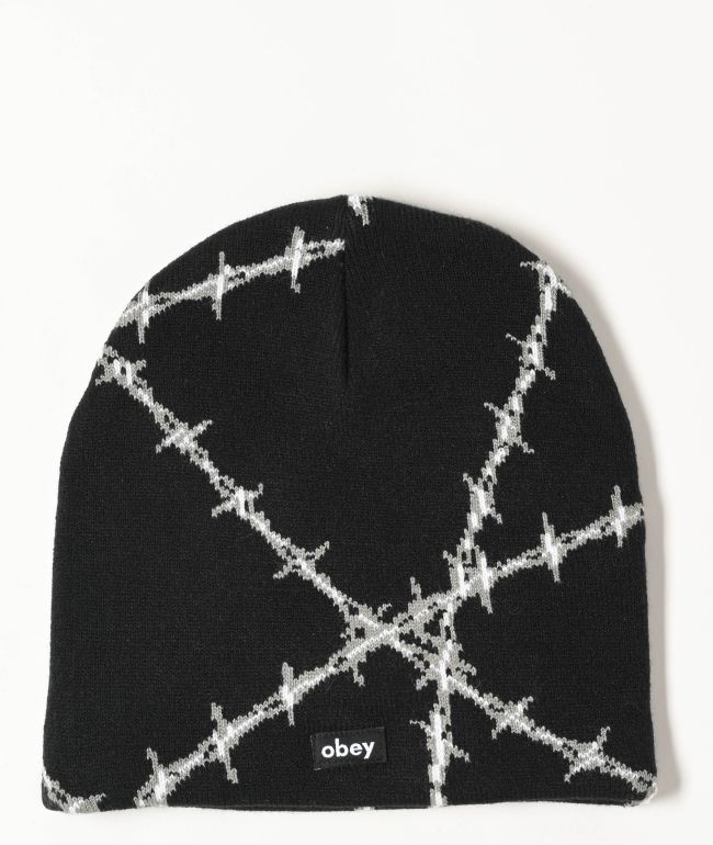Obey Bold Fence Camo Skully Beanie