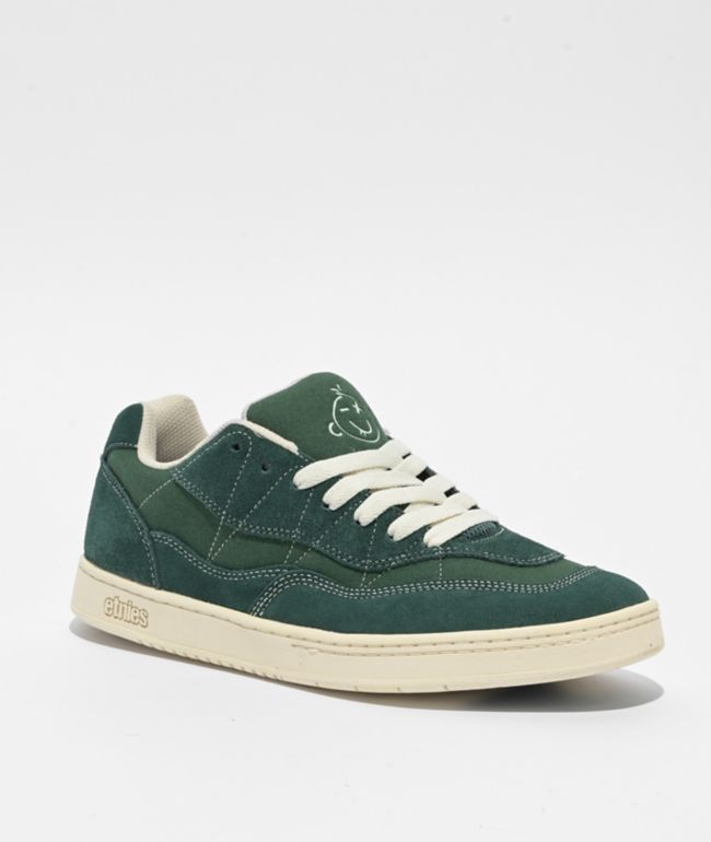 etnies Snake Green & White Skate Shoes - etnies