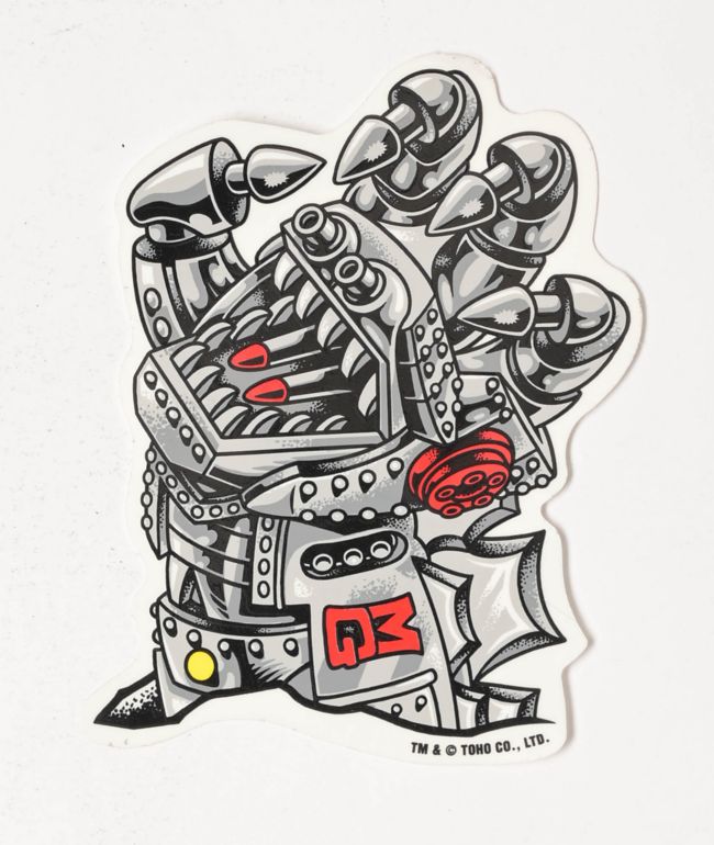 Santa Cruz x Godzilla Hand Sticker