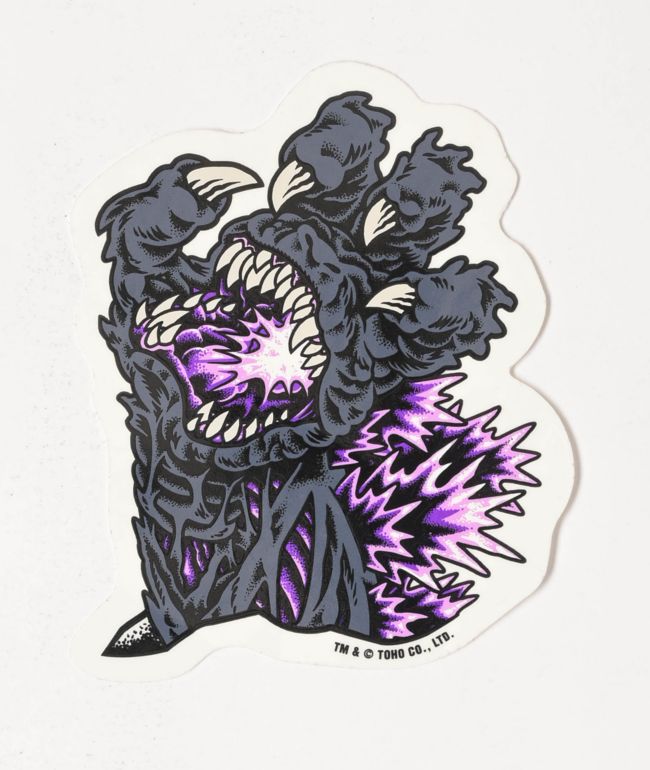 Santa Cruz x Godzilla Hand Sticker