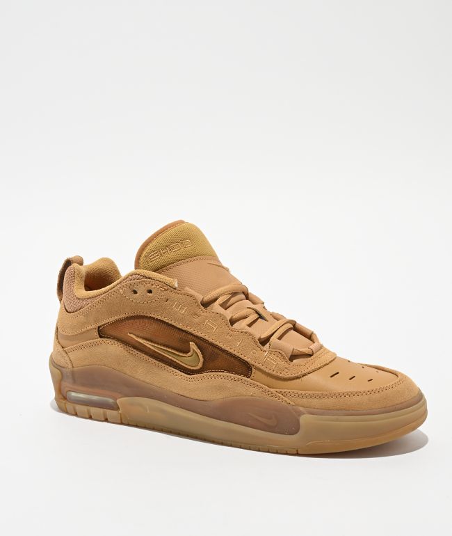 Nike SB Air Max Ishod Flax, Safety Orange, & Wheat Skate Shoes - Nike