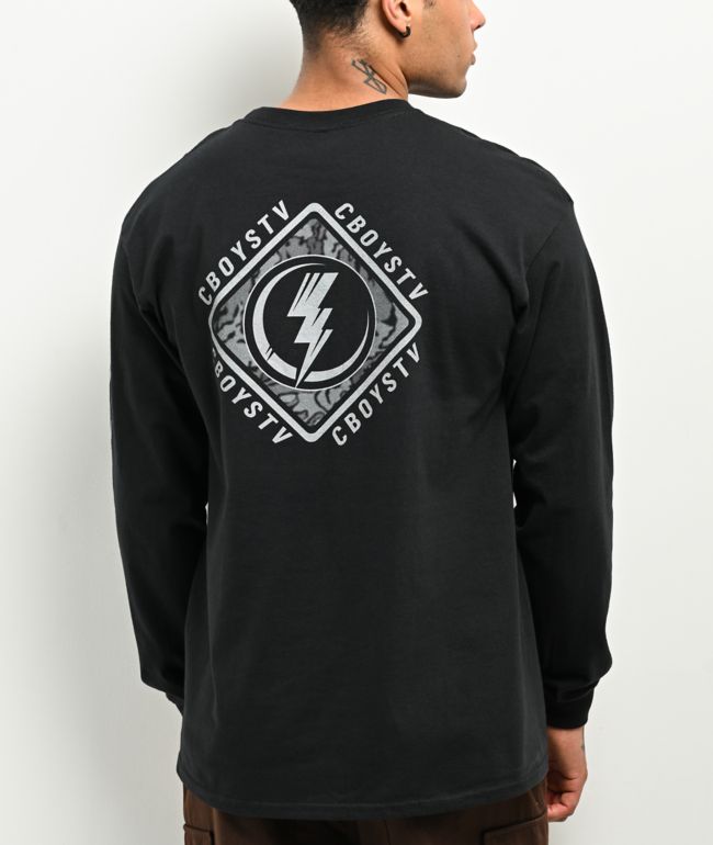★US輸入品/即発可*NIKE SB*TV BRAINWASH 長袖Tシャツ/BL★ Nike SB Brainwash Black Long Sleeve T-Shirt | Zumiez