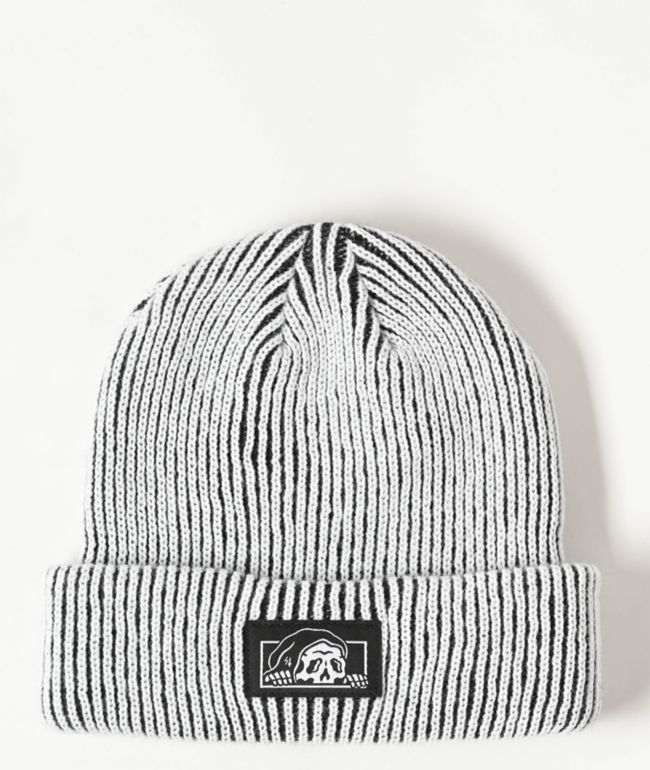 Lurking Class by Sketchy Tank Shadow White & Black Beanie - Lurking Class by Sketchy Tank