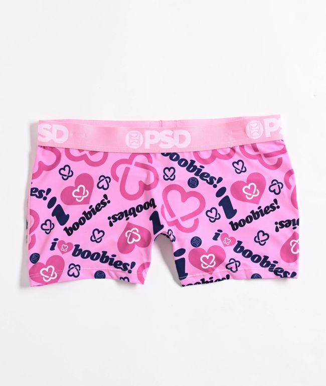 PSD x Keep A Breast Foundation I Heart Boobies Pink Boxer Briefs
