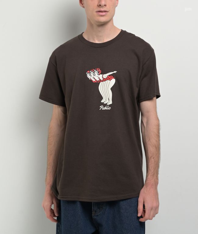 Public Dipper Brown T-Shirt - Public Snowboards