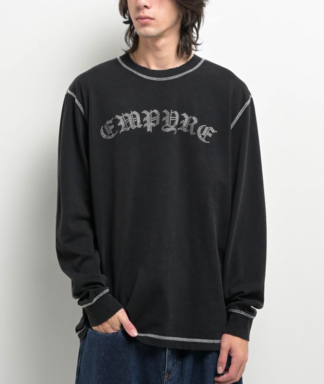 Empyre Too Tough Black Wash Long Sleeve T-Shirt - Empyre