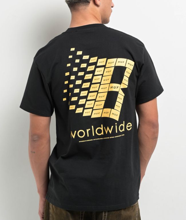 HUF x Bronze 56K Worldwide Black T-Shirt - HUF