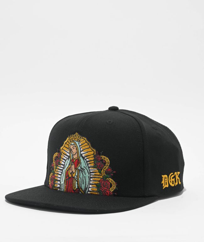 DGK Our Lady Black Snapback Hat - DGK