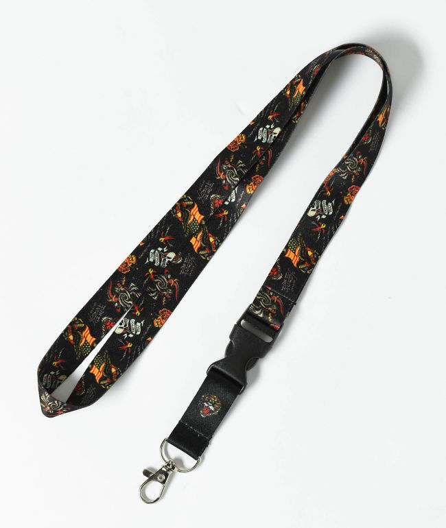 Ed Hardy Flashboard Black Lanyard - Ed Hardy