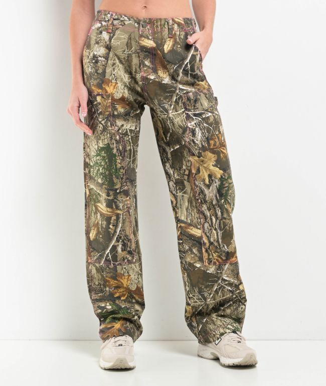 【KIXI】★(UNISEX) Realtree Curved Pants Empyre x Realtree Edge Double Knee Canvas Pants | Zumiez